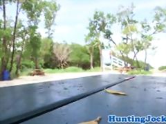 Beach jock analfucking lifeguard outdoors