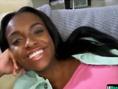 Ebony beauty taking real amateur cock