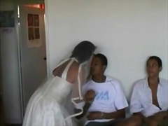 Bride Sharing with Brazilian Guys in Honeymoon