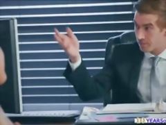 Fired huge boobs Kylie Page secretary fucked by her boss