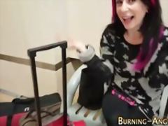 Goth emo slut gets fisted